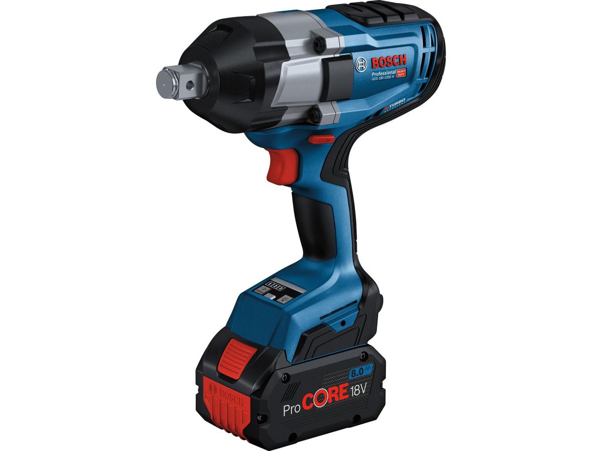 BOSCH Akku-Schlagschrauber GDS 18V-1050H, 2x8,0 Ah, Ladeger, L-BOXX