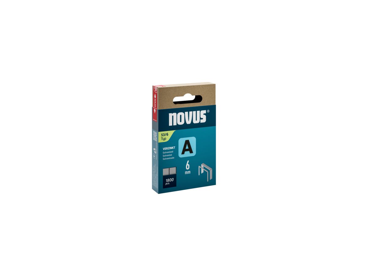 NOVUS Klammer A 53 6 mm VE 1.800 Schiebe-FS