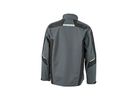 JN Workwear Softshell Jacket JN844 100%PES, carbon/black, Größe 2XL