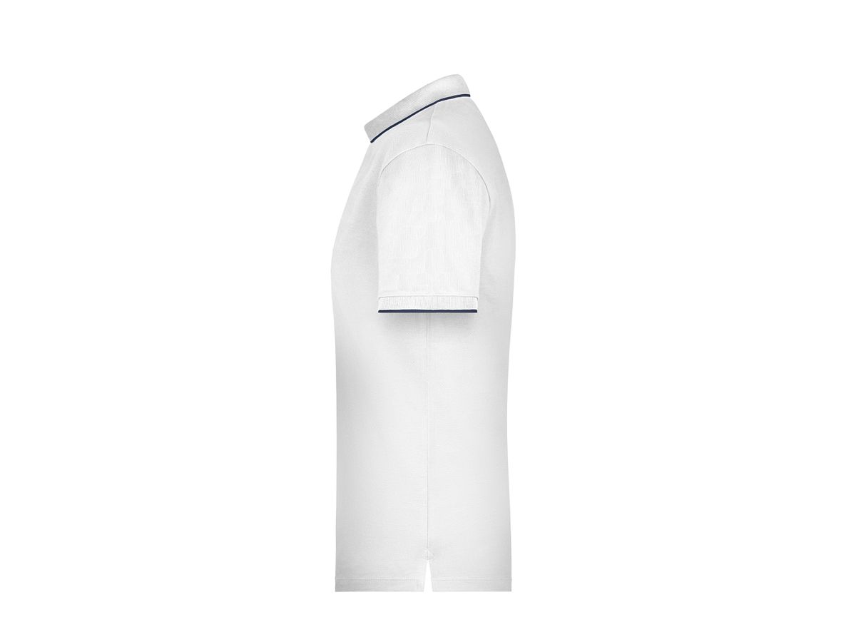 JN Men's Polo Stripe JN728 white/navy, Größe L