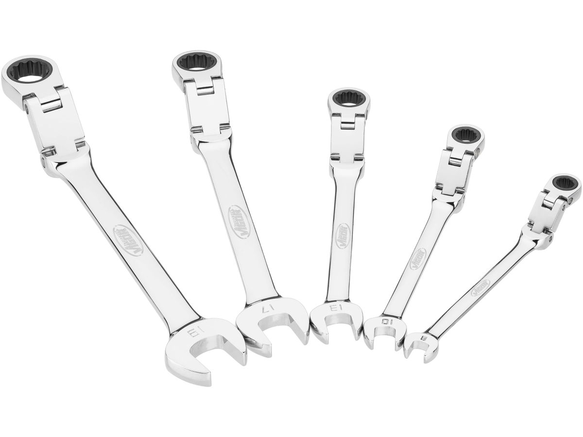 VIGOR DOPPELGELENK-RATSCHENSCHLÜSSEL SATZ,5TLG