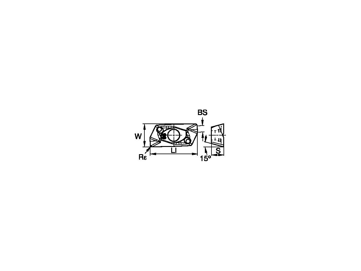 KENNAMETAL EDCT140402PDFRLDJKC410M MILL 1-14 WENDEPLATTE GESCHLIFFEN R=0.2