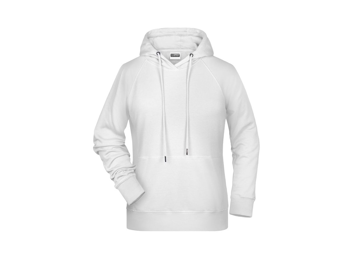 JN Ladies' Hoody 8023 white, Größe 3XL