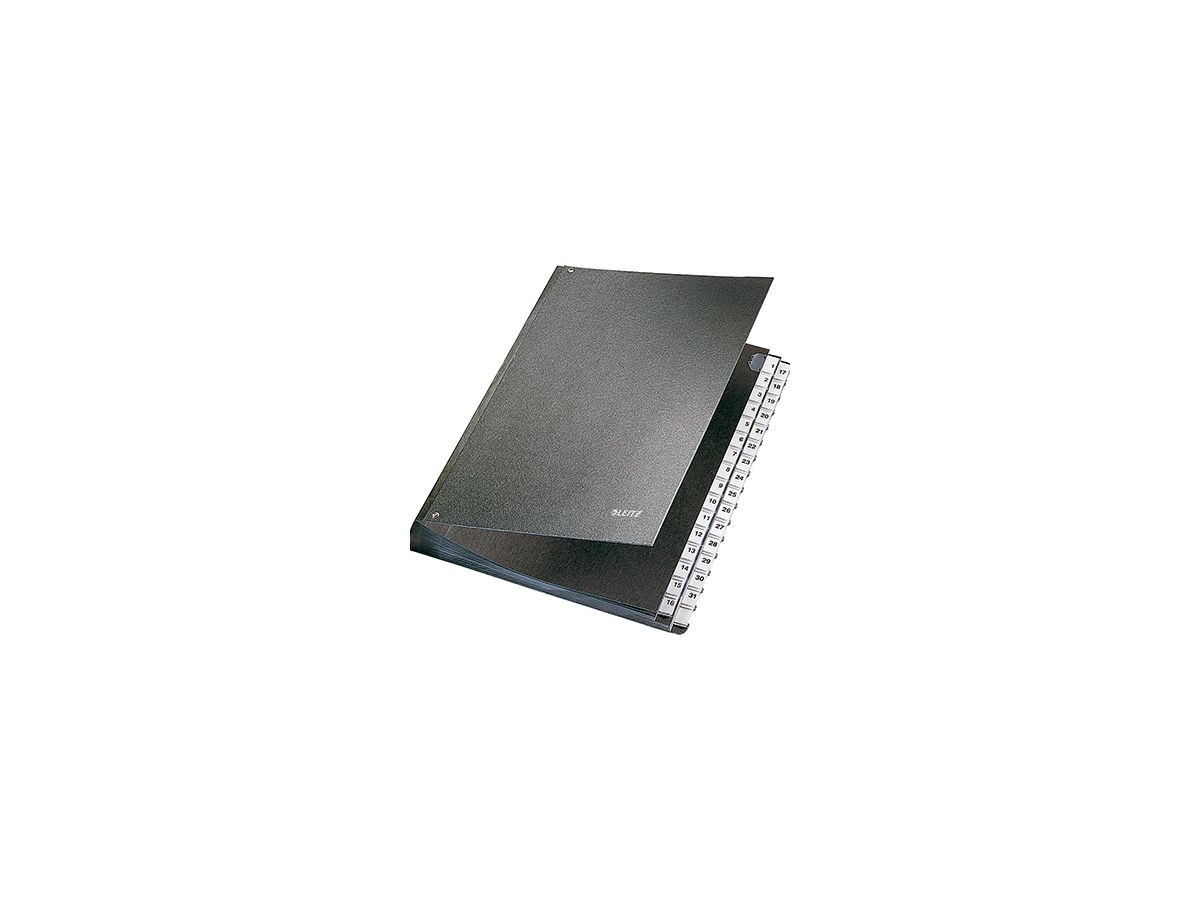 Leitz Pultordner 58310095 DIN A4 32Fächer Hartpappe schwarz