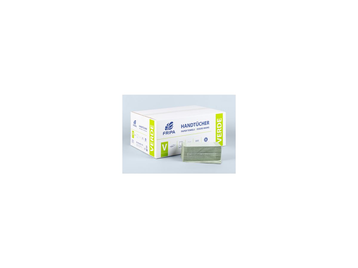 fripa Papierhandtuch Plus 4021101 V-Falz 25x23cm gn 20x250 Bl./Pack.