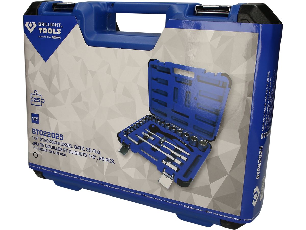 BRILLIANT TOOLS 1/2" Steckschlüssel- Satz, 25-tlg.