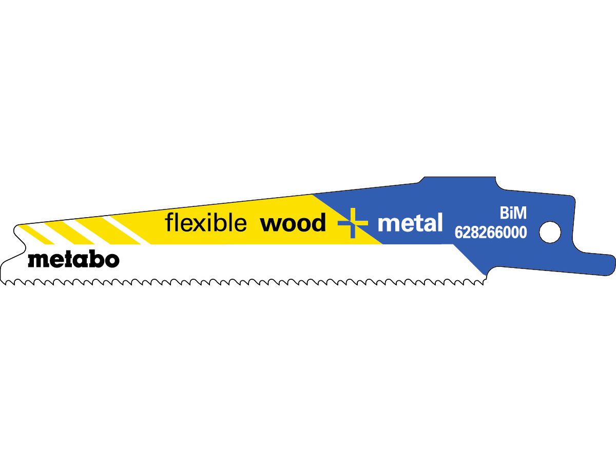 METABO Säbelsägeblatt Flexible Wood Metal BIM 100/1.4 /1.8 mm  S522BEF VE 5