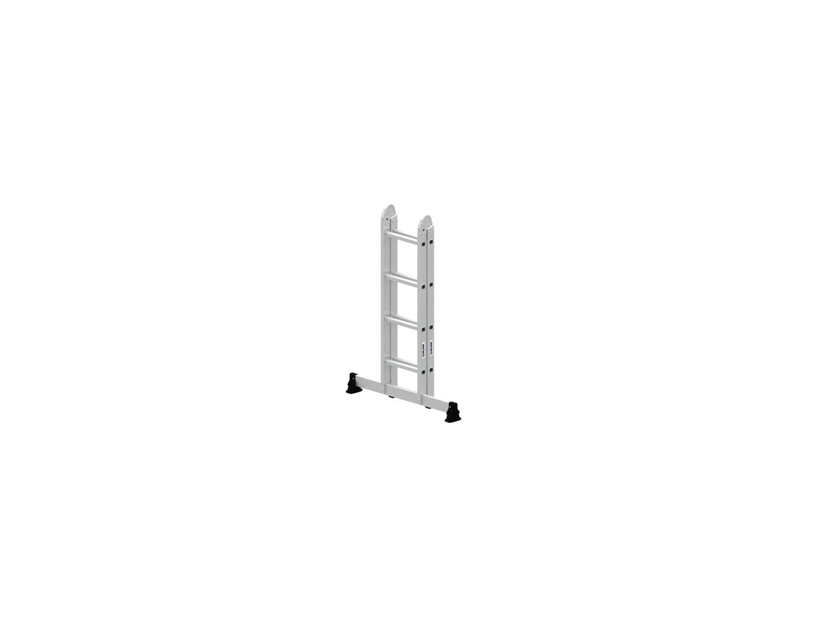 Alu-Klappleiter mit nivello®-Traverse 32208  2x4 Sprossen