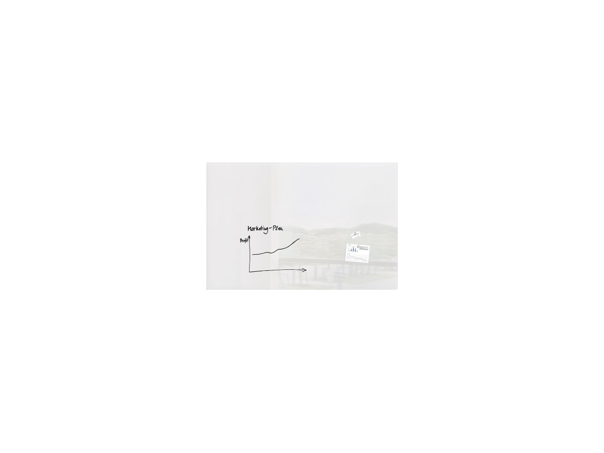 Sigel Multifunktionstafel artverum GL230 1800x1200x18mm Glas weiß