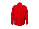 JN Mens Structure Fleece Jacket JN597 100%PES, red/carbon, Größe M