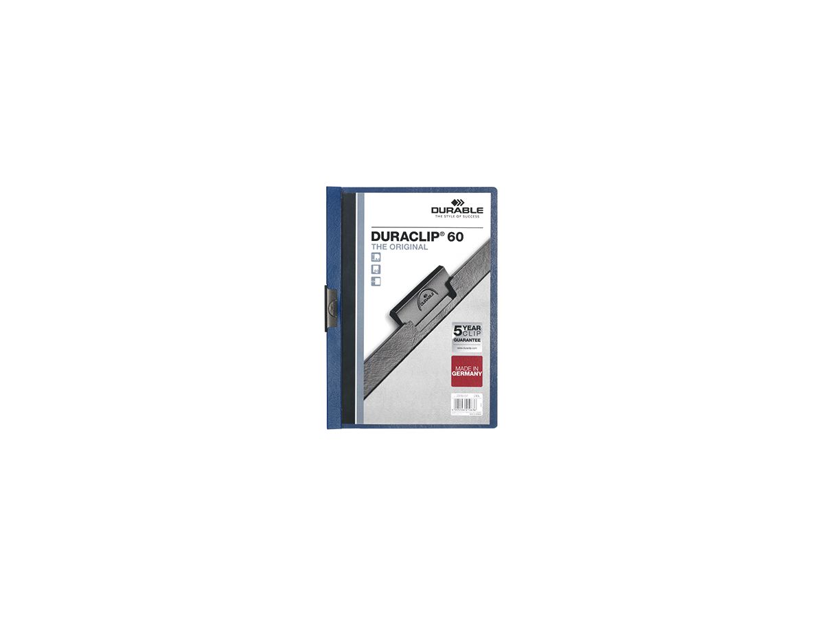 DURABLE Klemmmappe DURACLIP 30 220907 DIN A4 Hartfolie dunkelblau