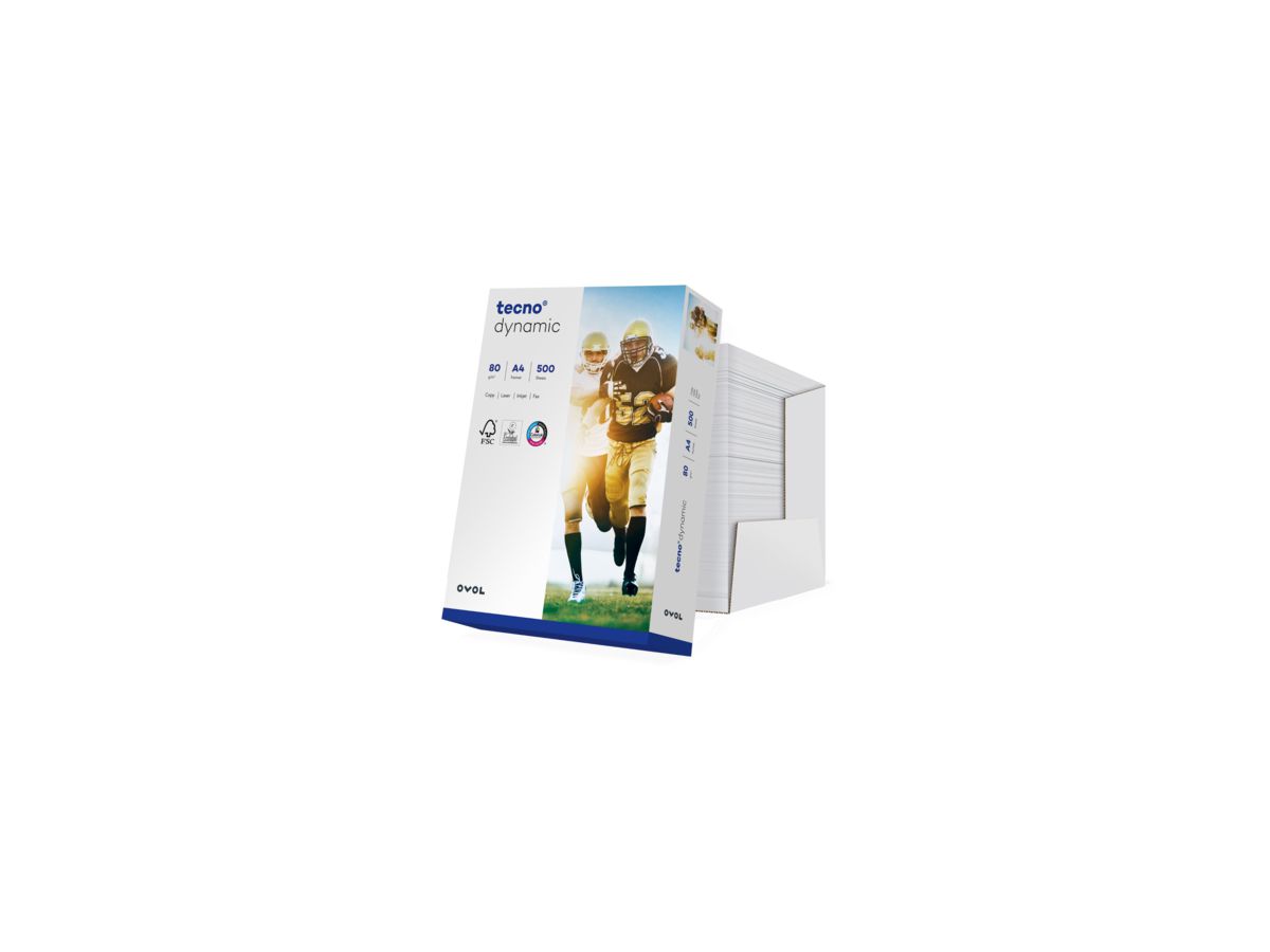 inapa tecno Kopierpapier Dynamic 2100011482 A4 80g 2.500 Bl./Pack.