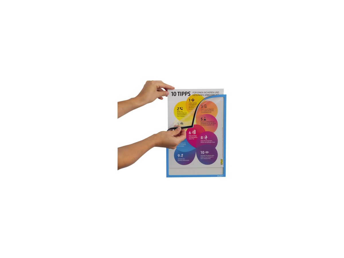 Ultradex Infotasche 889007 DIN A4 magnetisch blau 5 St./Pack