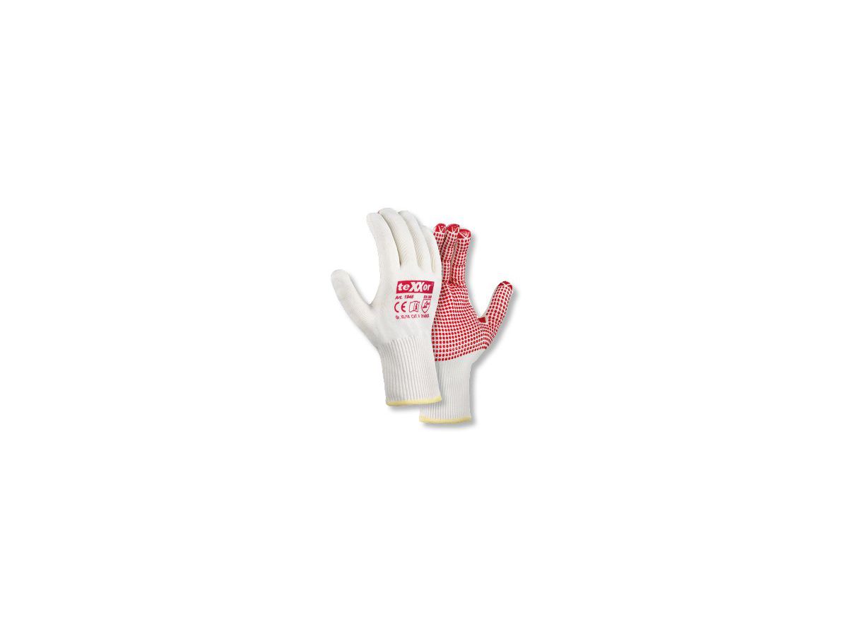 Strick-Handschuh Octopus Feinstrick, PVC-Noppen rot