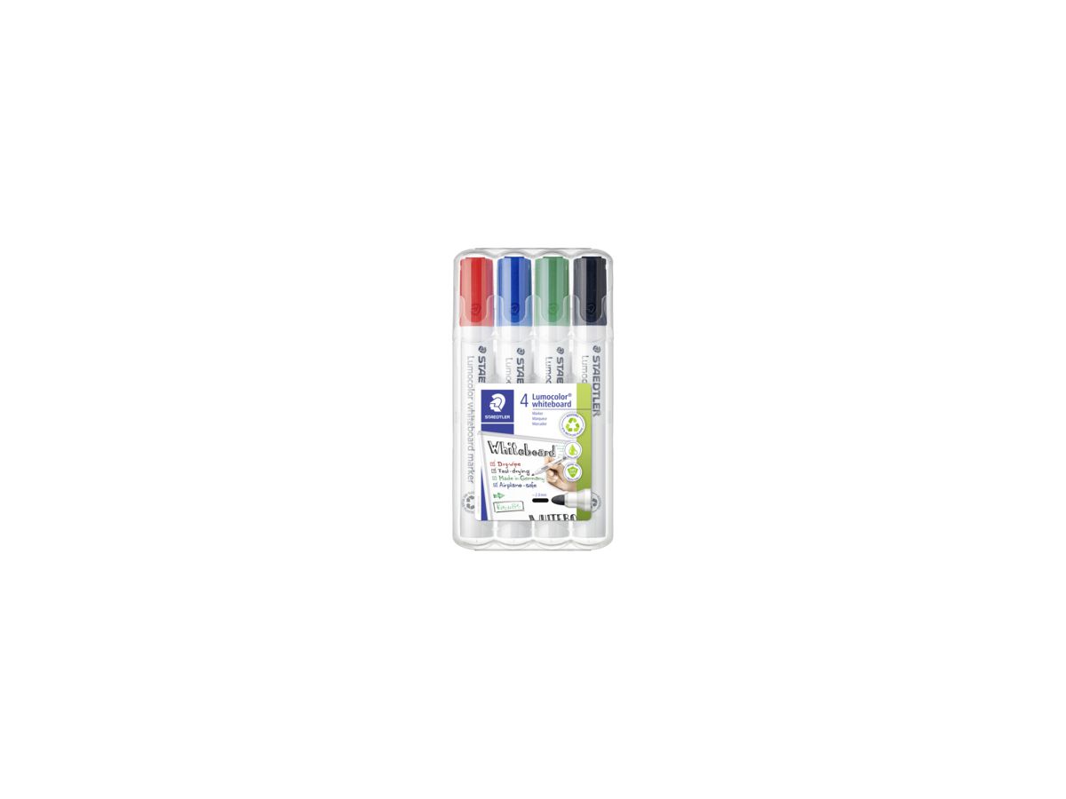 STAEDTLER Whiteboardmarker Lumocolor 351 WP4 2mm 4 St./Pack.