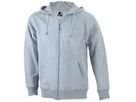 JN Mens Hooded Jacket JN042 80%BW/20%PES, grey-heather, Größe M