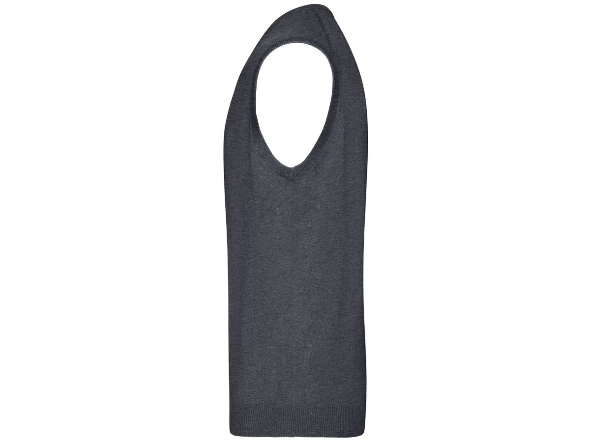 JN Mens V-Neck Pullunder JN657 100%BW, anthracite-melange, Größe S