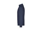 JN Round-Neck Zip JN352 100%BW, navy, Größe 2XL