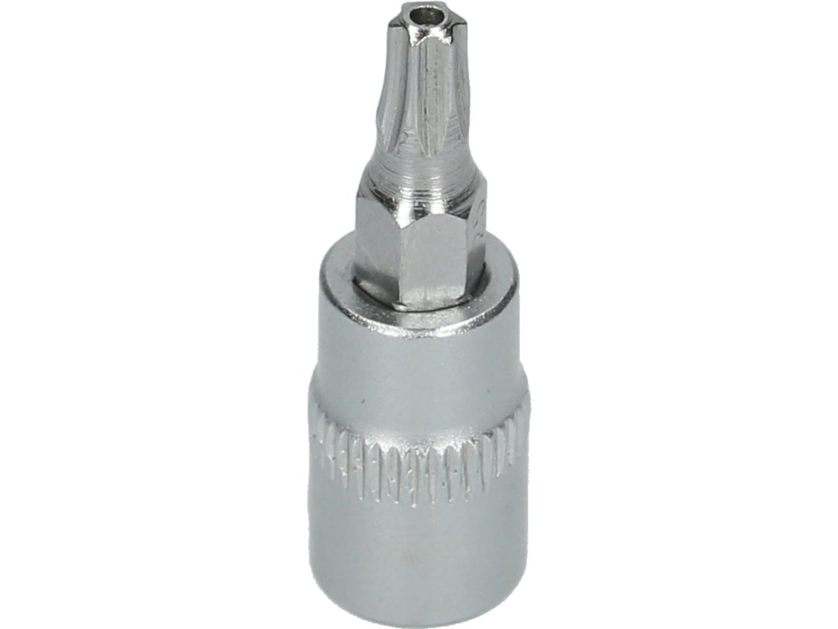 BRILLIANT TOOLS 1/4" TORX Schraubendre. Einsatz,m.Bohrung, 38mm, T9