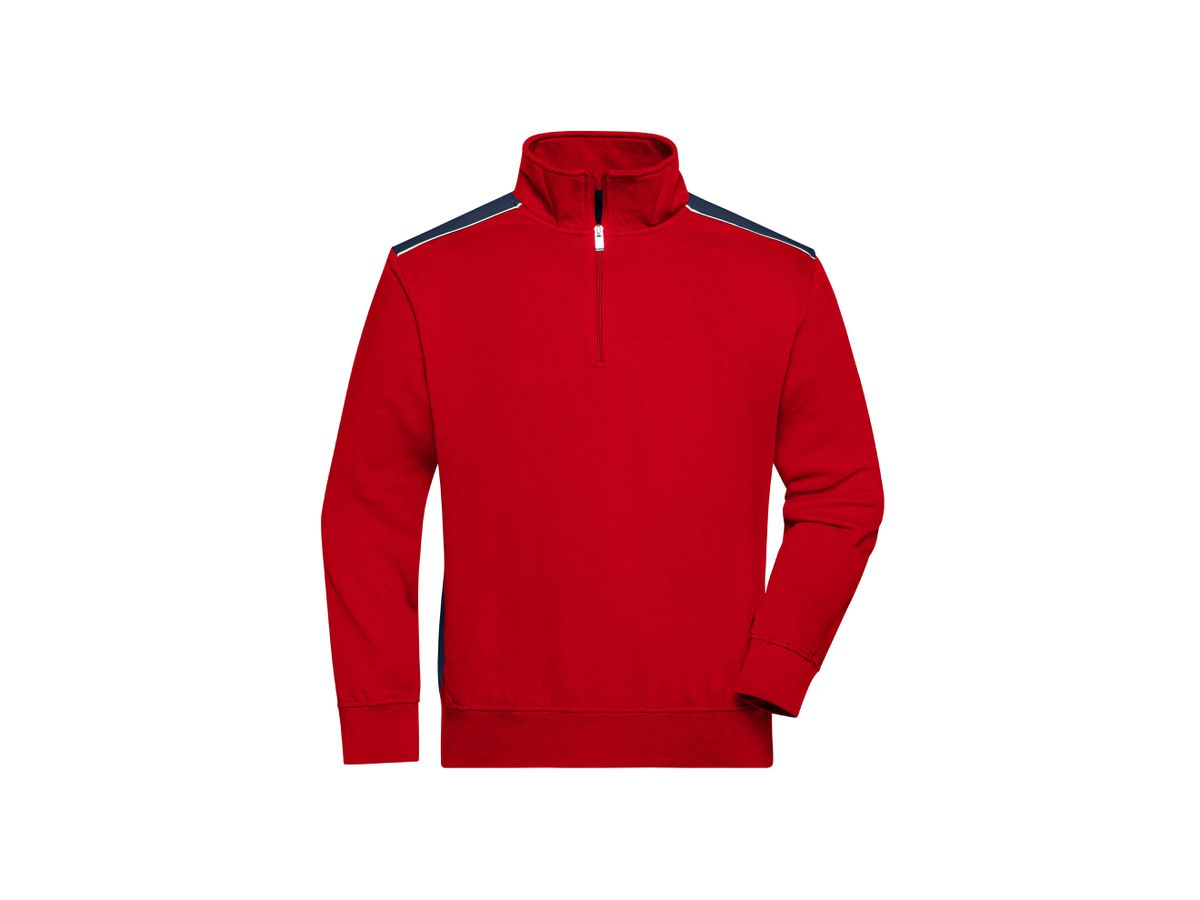 JN Sweatshirt mit Stehkragen JN868 red/navy, Größe 4XL