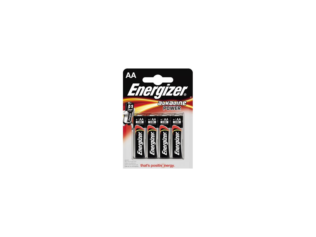 Energizer Batterie Alkaline Power E300132900 AA Mignon 4 St./Pack.