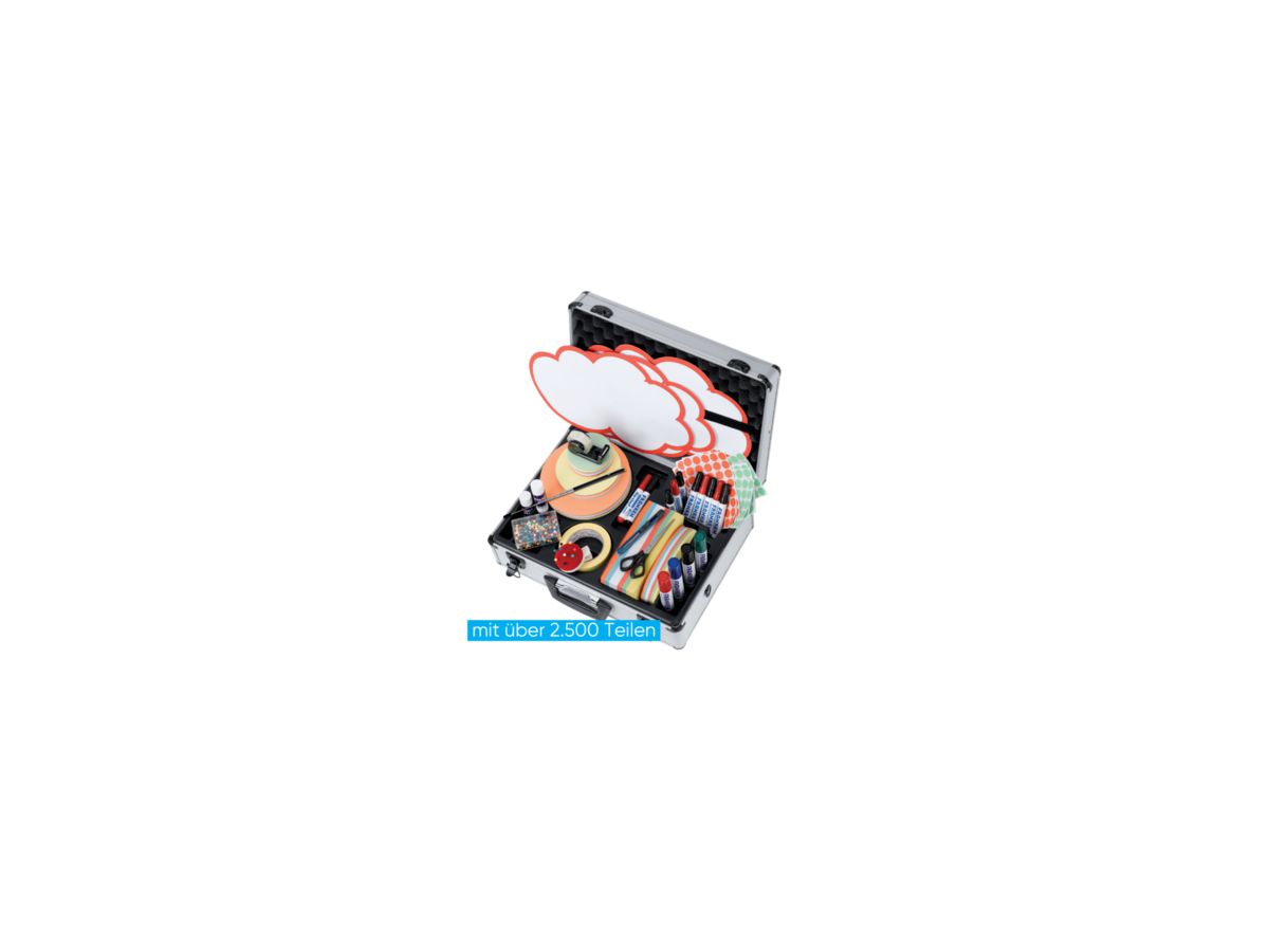 Franken Moderationskoffer Profi UMK 48x16x37cm 2.500Teile Aluminium si
