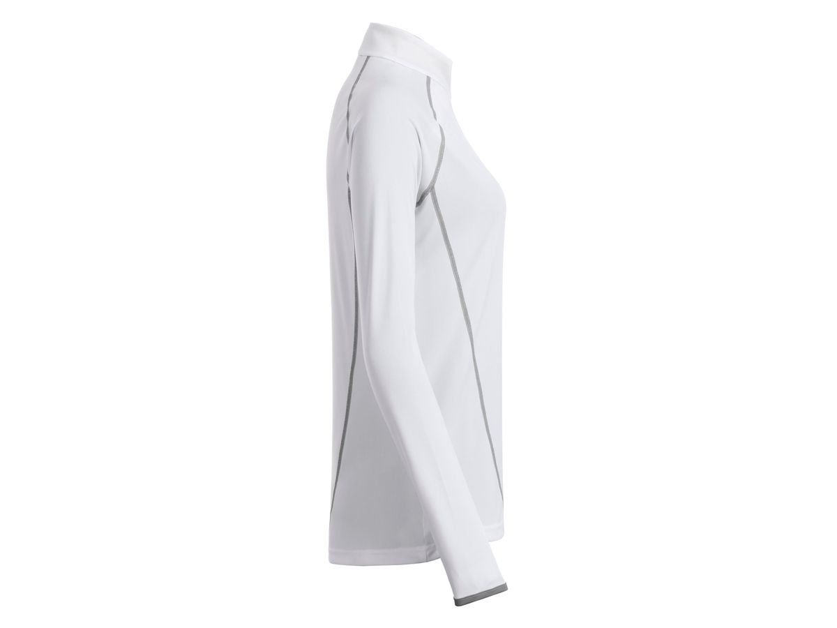JN Ladies' Sports Shirt Longsleeve JN497 white/silver, Größe S