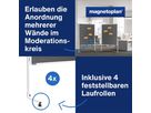 Magnetoplan Moderationstafel 2111101 120x150cm Filz grau
