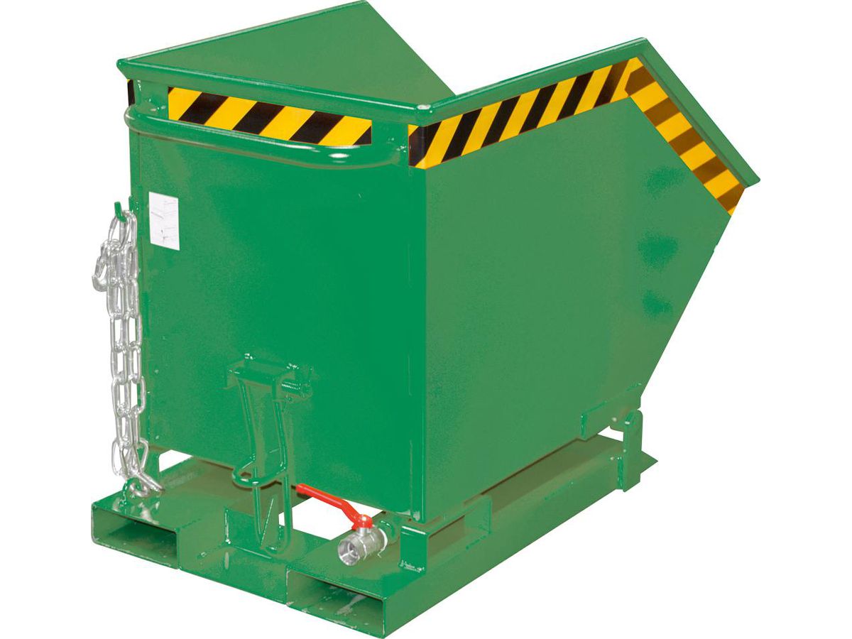 BAUER Spänebehälter SKK 250 Ral6011 Tragkr. 300Kg B590Xt1115Xh740mm