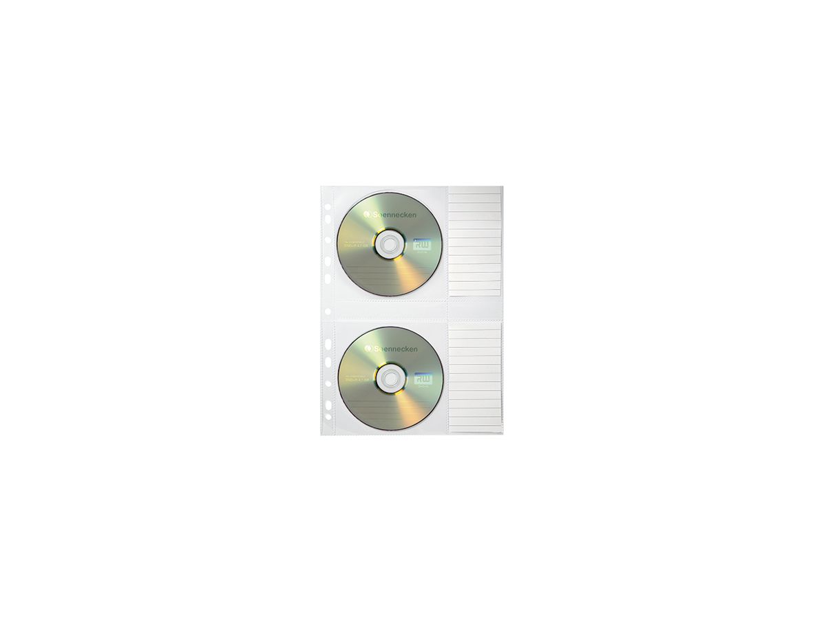 Soennecken CD/DVD Hülle 1612 für 2CDs transparent 5 St./Pack.