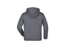 JN Hooded Sweat Junior JN047K 80%BW/20%PES, graphite, Größe XL