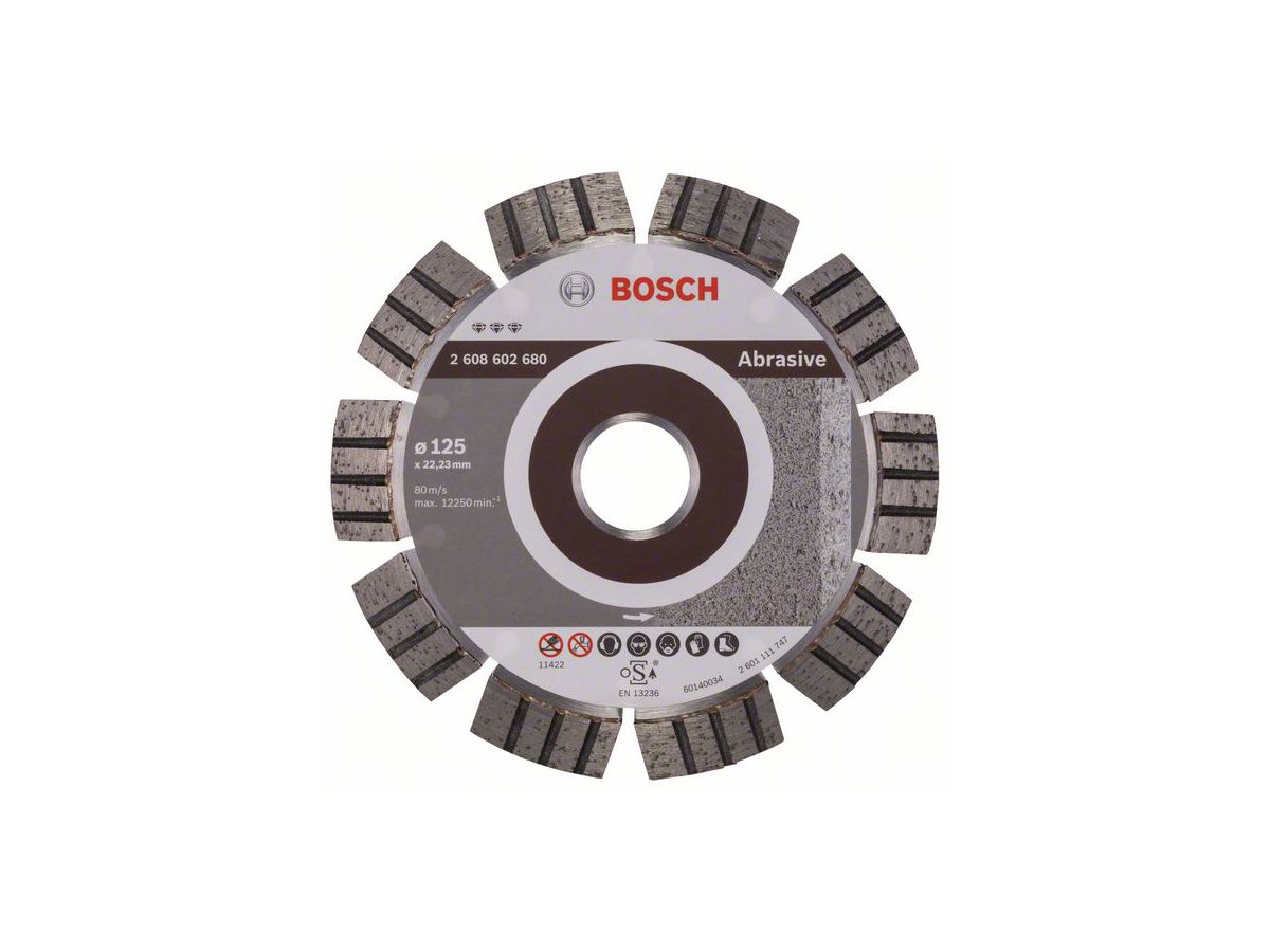 BOSCH Diamanttrennscheibe Best for Abrasive 125x22,23 mm