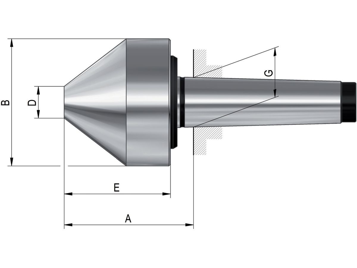 RÖHM Zentrierkegel mitlaufend 618 - 75