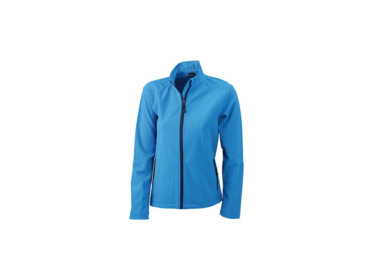 JN Ladies Softshell Jacket JN1021 90%PES/10%EL, azur, Größe XL