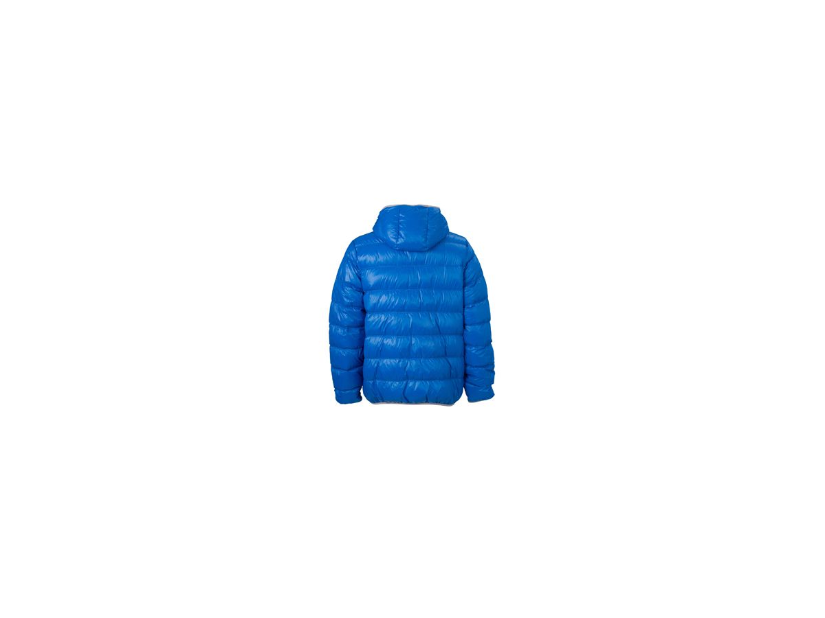 JN Mens Down Jacket JN1060 100%PA, blue/silver, Größe 2XL