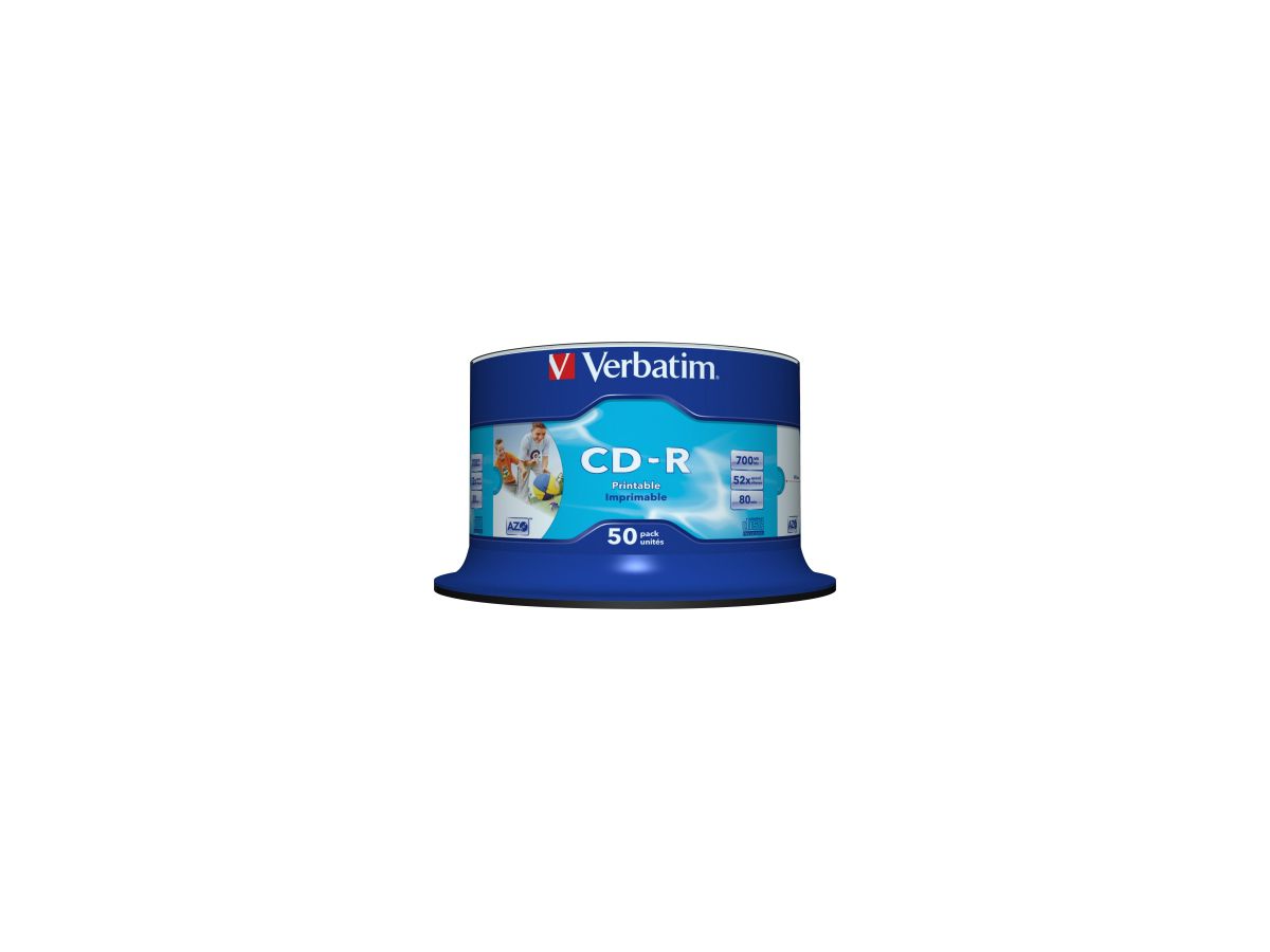 Verbatim CD-R 43438 52x 700MB 80Min. Spindel 50 St./Pack.