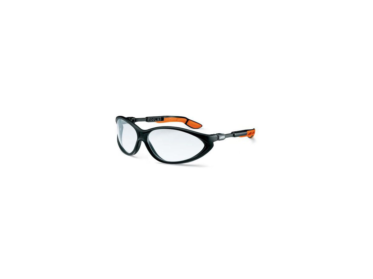 UVEX Schutzbrille CYBRIC Schwarz/orange