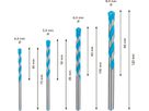 BOSCH MultiConstruction Bohrer-Set Cyl-9 EXPERT 4/5/6/8 mm, 4-teilig, zylindrisch