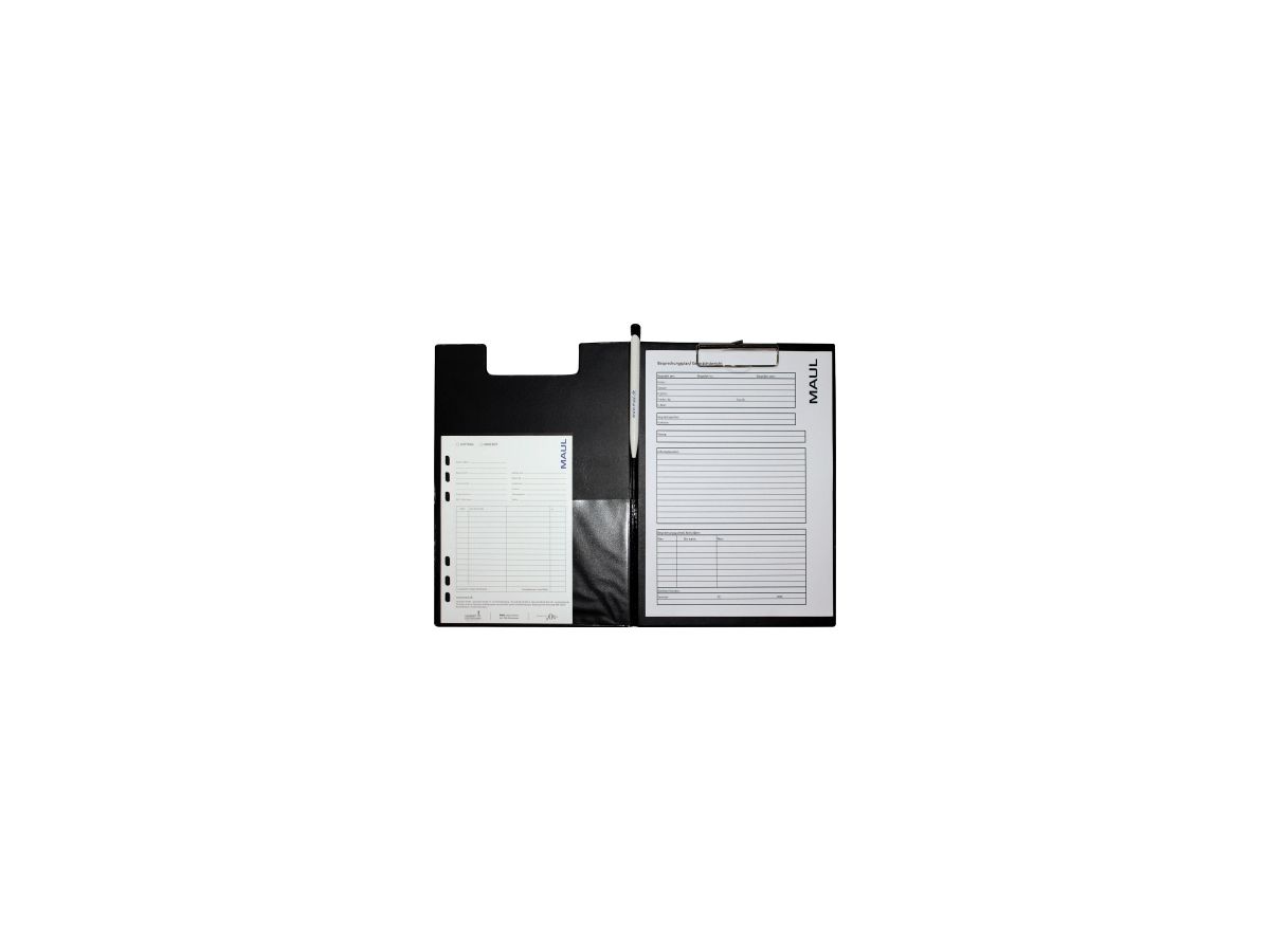 MAUL Klemmbrettmappe 2339290 DIN A4 max. 8mm Karton/Folienüberzug sw