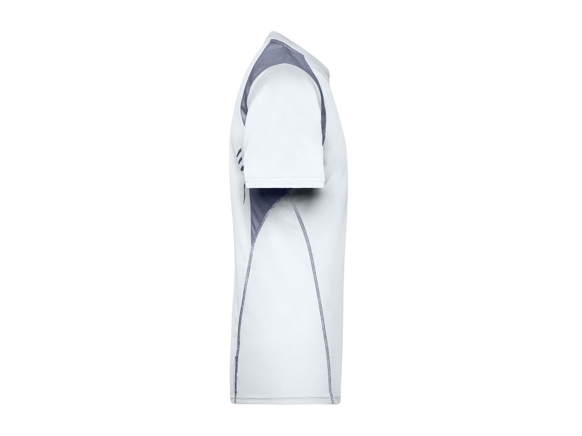 JN Mens Running-T JN397 100%PES, white/silver, Größe S