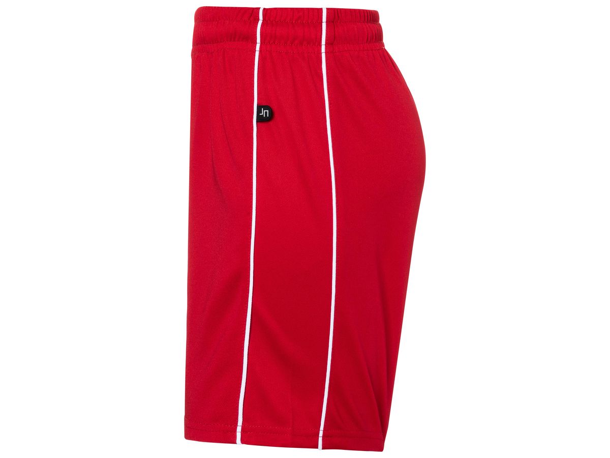 JN Basic Team Shorts Junior JN387K 100%PES, red/white, Größe L