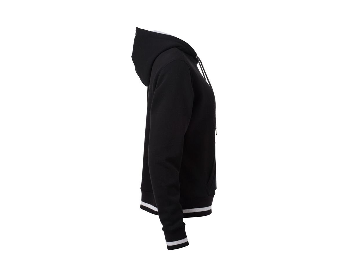 JN Ladies' Club Hoody JN777 black/white, Größe L