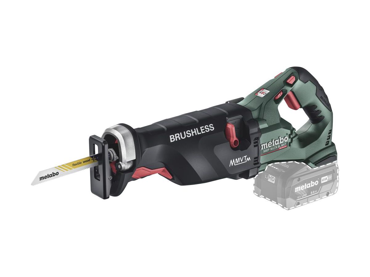 METABO Akku Säbelsäge SSEP18LTX BL MVT solo in metaBox