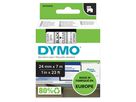 Schriftband D1, 24 mm x 7 m schwarz auf transp.  - DYMO -