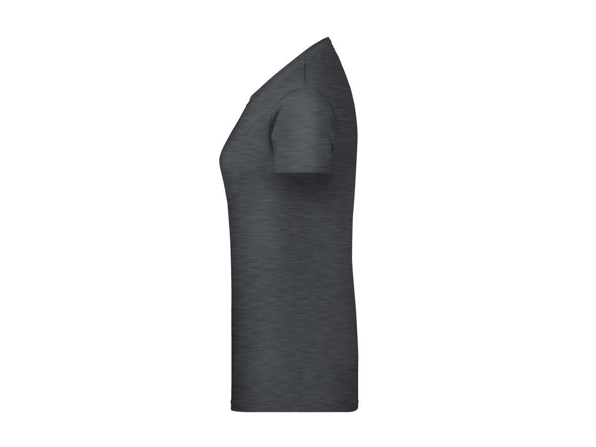 JN Ladies' Basic-T 8007 black-heather, Größe XXL