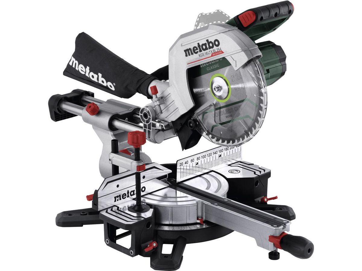 METABO Akku-Kappsäge KGS 18 LTX BL 254 1x18V/4,0 Ah Li-Power, Ladegerät