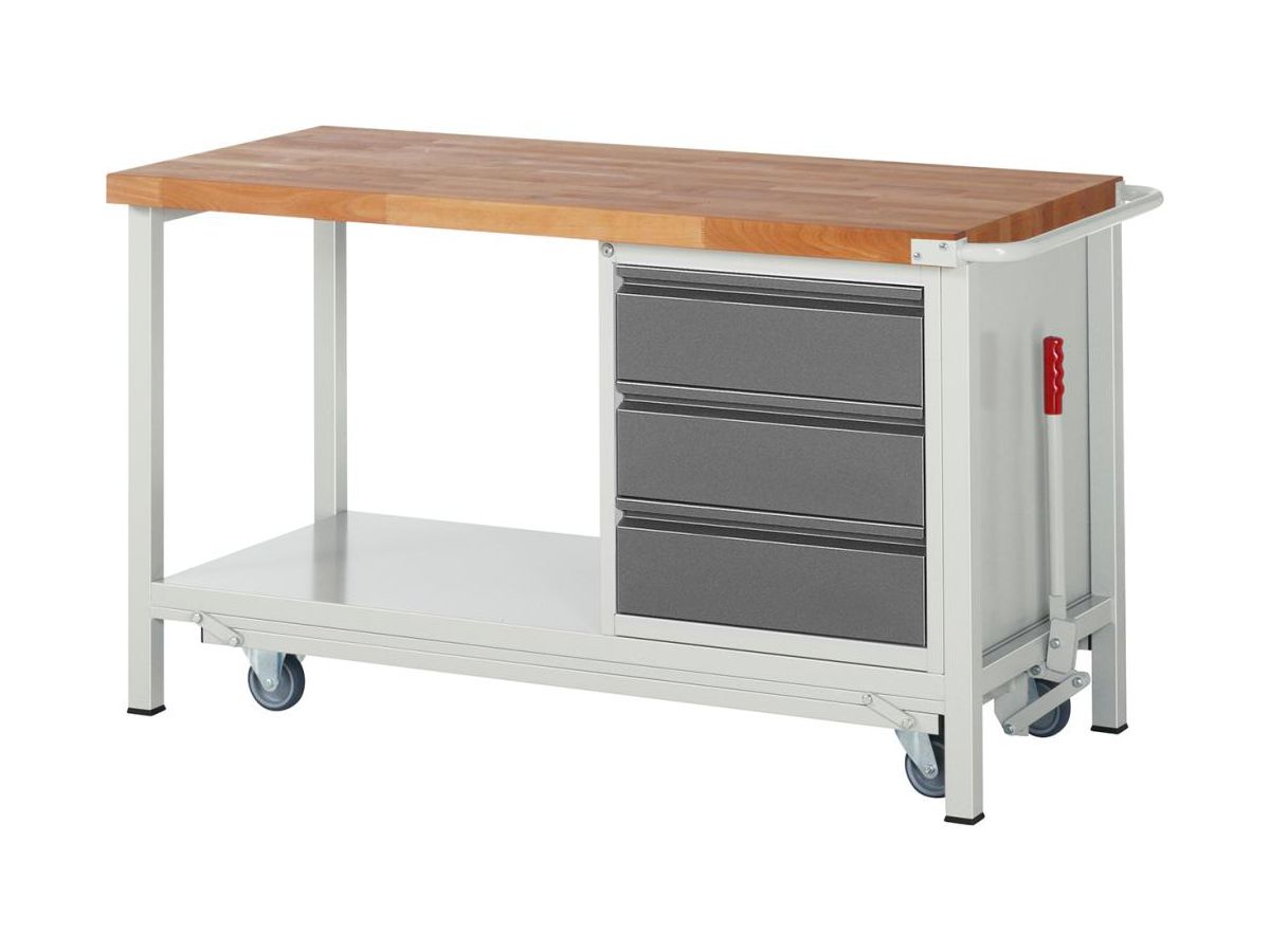 RAU Werkbank Modell 8157 komplett mont. RAL7035/RAL7016 B1500xT700xH880 mm