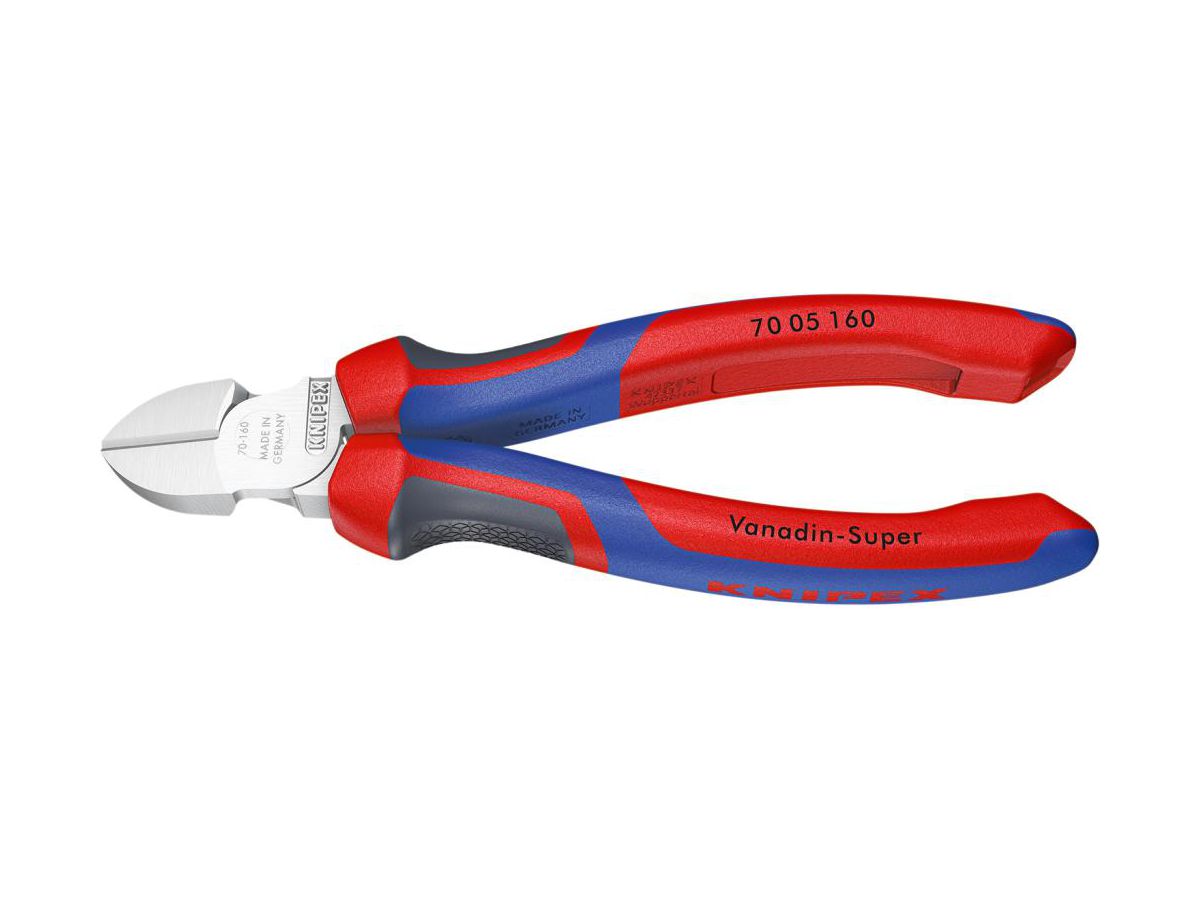 Side cutter chr-pl. 180mm w. PVC grip Knipex