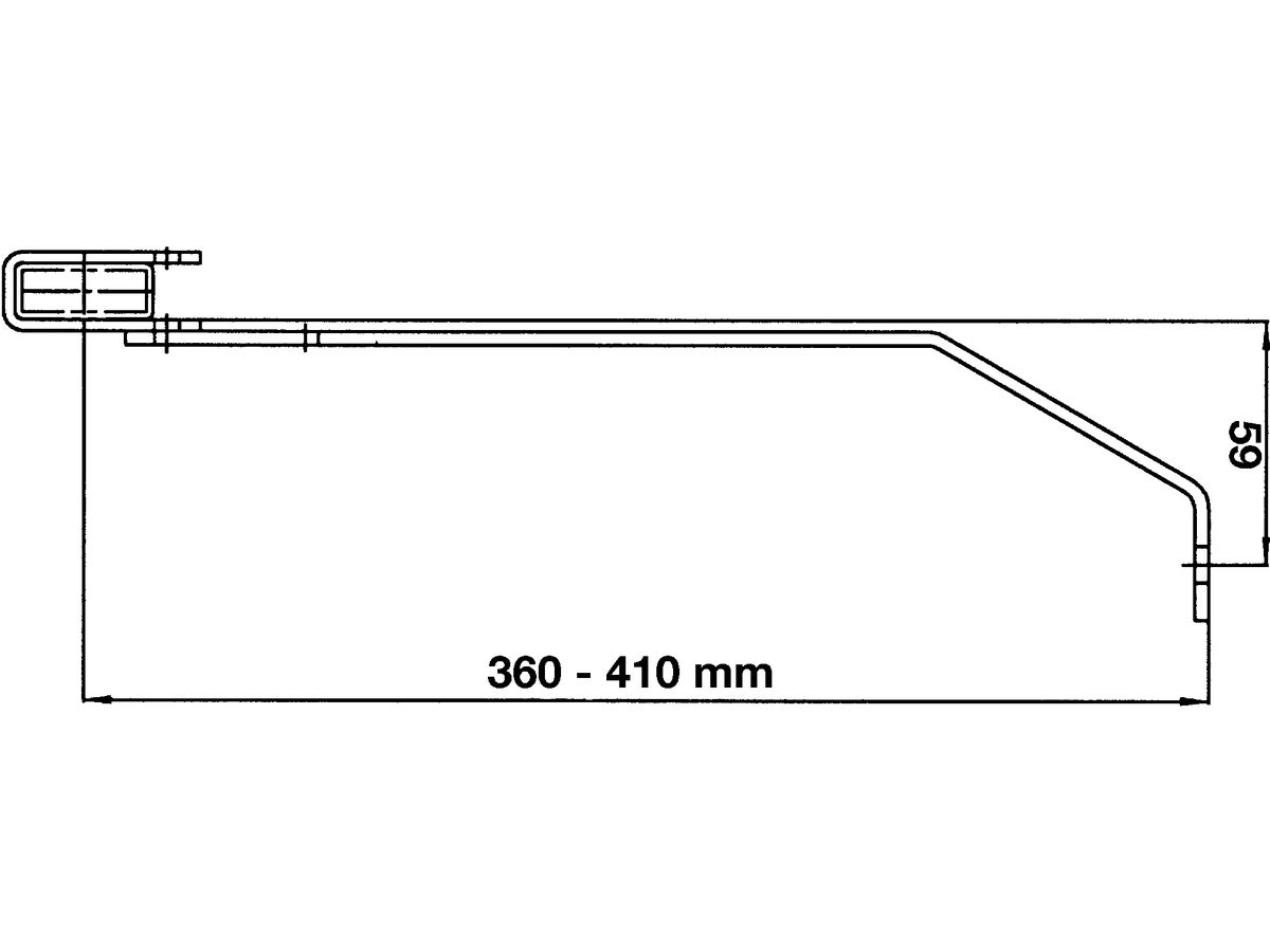 Wandanker 360-410 mm für Edelstahl-Leiter