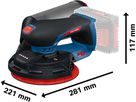 BOSCH EXPERT Akku-Exzenterschleifer EXEX18V-150-5, solo, in L-BOXX